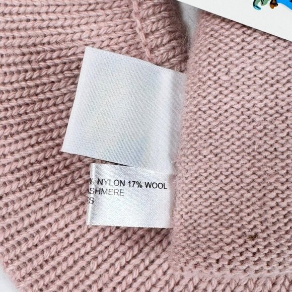 NWT Portolano Beret Hat & Long Gloves Set 2 PCs Blush Beaded Embellished OS - Picture 12 of 13